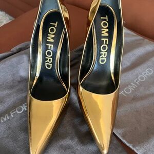Tom Ford Shiny Gold Heels